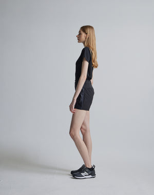 CRONOS BLACK SIDE LINE SHORTS [BLACK]