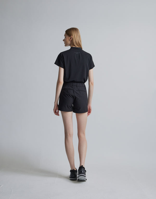 CRONOS BLACK SIDE LINE SHORTS [BLACK]