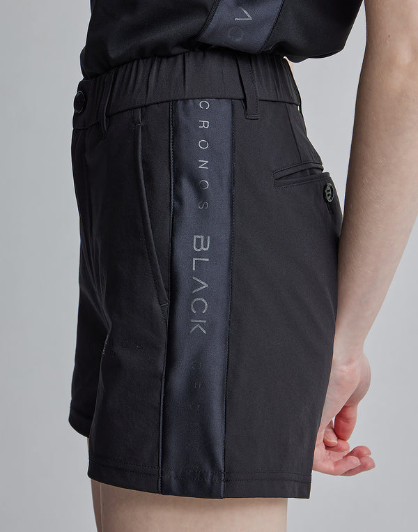 CRONOS BLACK SIDE LINE SHORTS [KHAKI]
