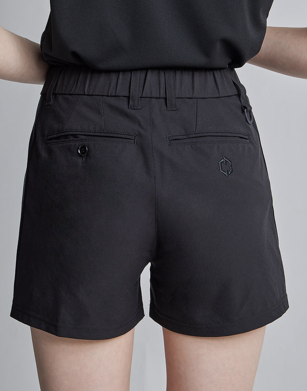 CRONOS BLACK SIDE LINE SHORTS [BLACK]