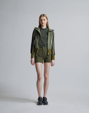CRONOS BLACK SIDE LINE SHORTS [KHAKI]