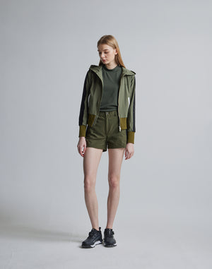 CRONOS BLACK SIDE LINE SHORTS [KHAKI]
