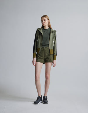 CRONOS BLACK SIDE LINE BRAKER HOODIE [OLIVE]