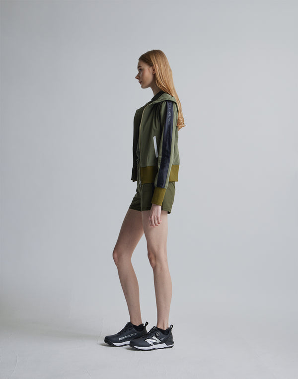 CRONOS BLACK SIDE LINE BRAKER HOODIE [OLIVE]