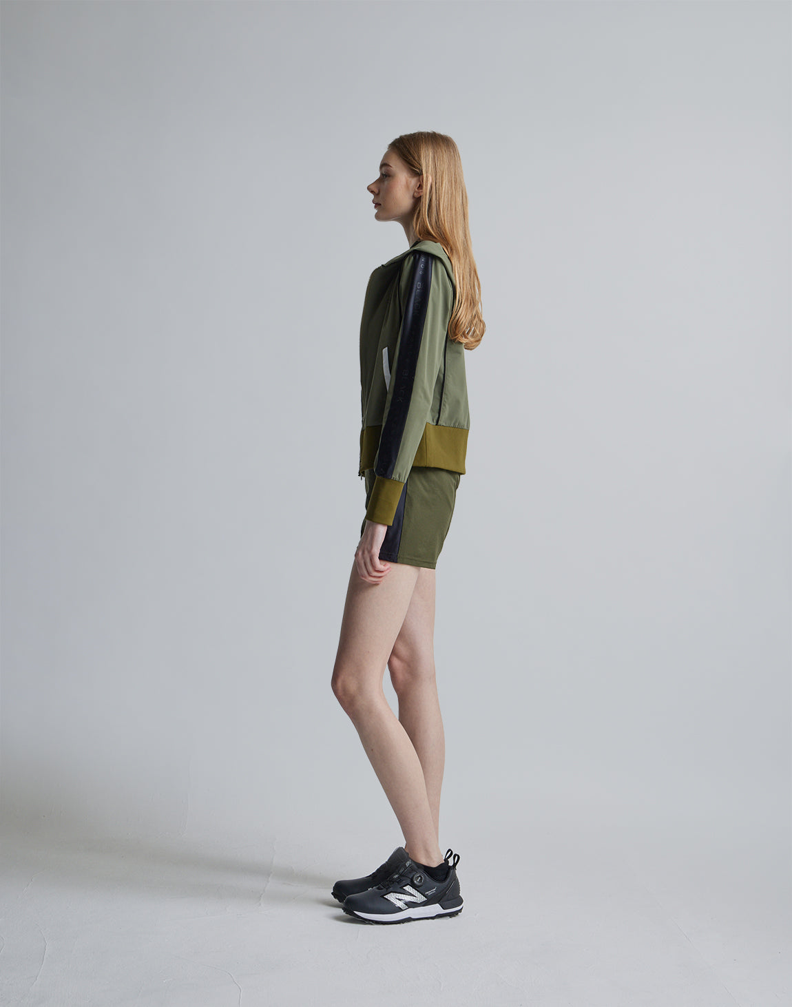 CRONOS BLACK SIDE LINE SHORTS【KHAKI】