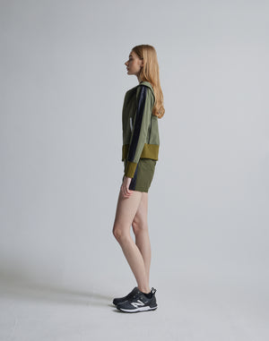 CRONOS BLACK SIDE LINE SHORTS [KHAKI]