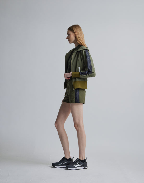 CRONOS BLACK SIDE LINE BRAKER HOODIE [OLIVE]