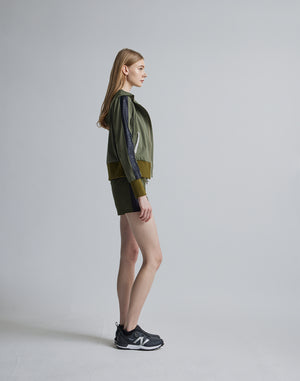 CRONOS BLACK SIDE LINE SHORTS [KHAKI]