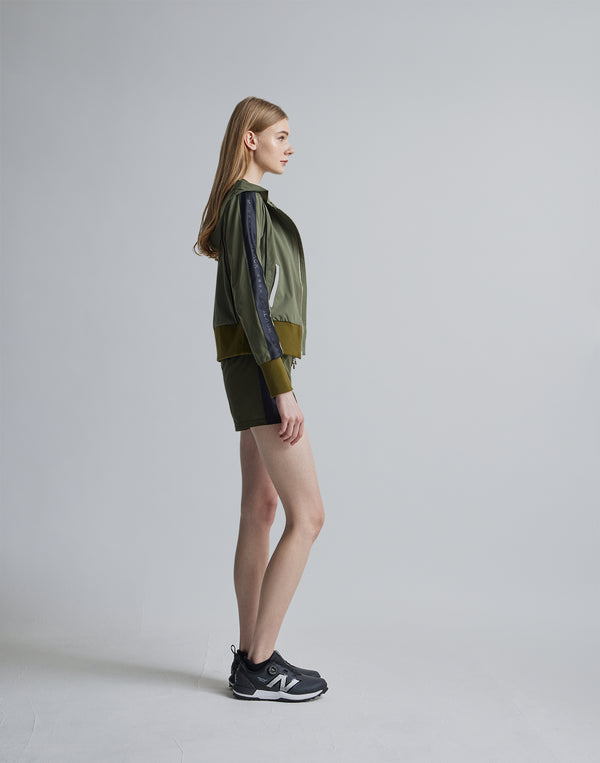 CRONOS BLACK SIDE LINE SHORTS [KHAKI]