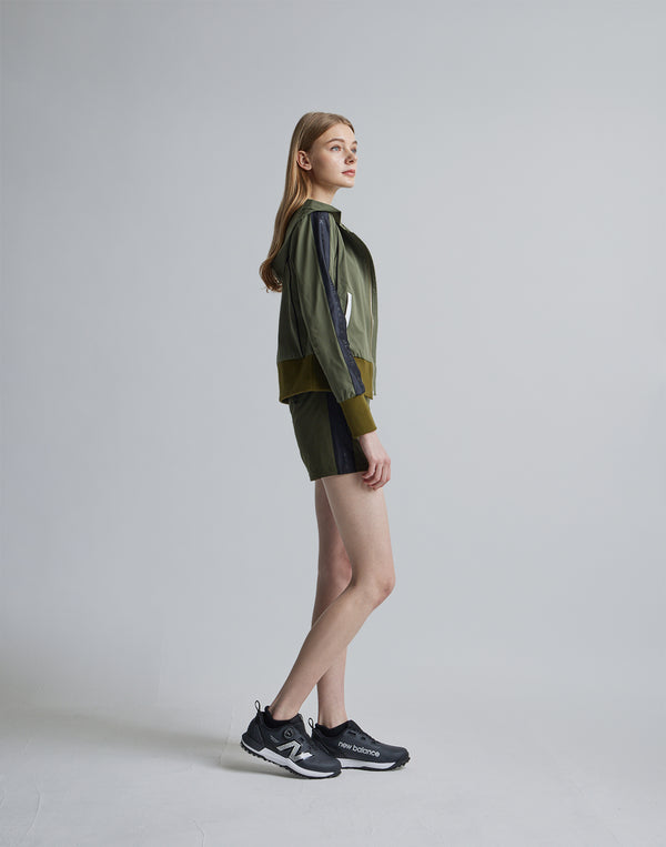 CRONOS BLACK SIDE LINE BRAKER HOODIE [OLIVE]