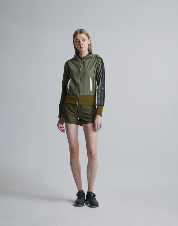 CRONOS BLACK SIDE LINE SHORTS [KHAKI]