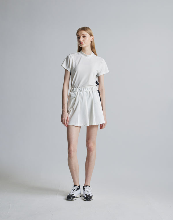 CRONOS BLACK SIDE LINE MOCKNECK [WHITE]