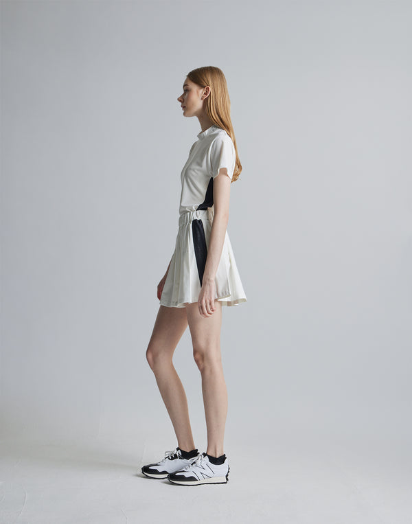 CRONOS BLACK SIDE LINE MOCKNECK [WHITE]