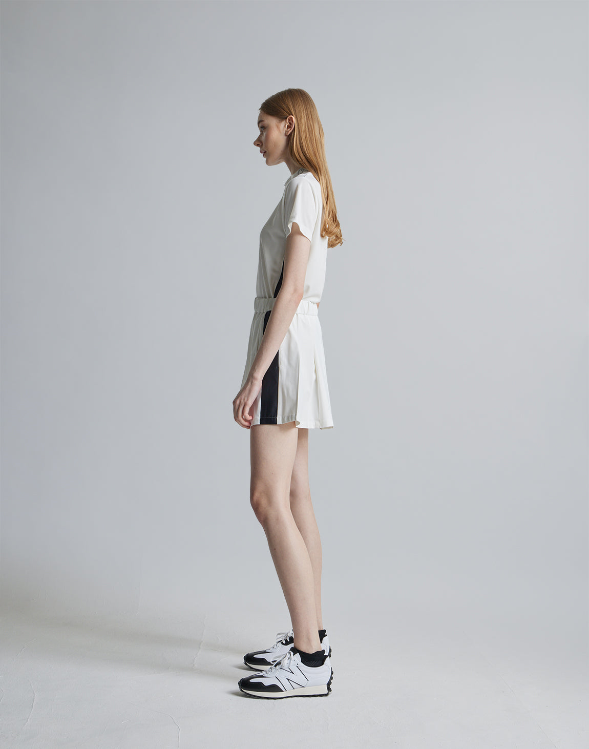 CRONOS BLACK SKIRT【WHITE】