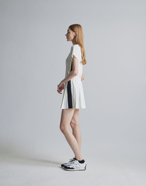 CRONOS BLACK SIDE LINE MOCKNECK [WHITE]