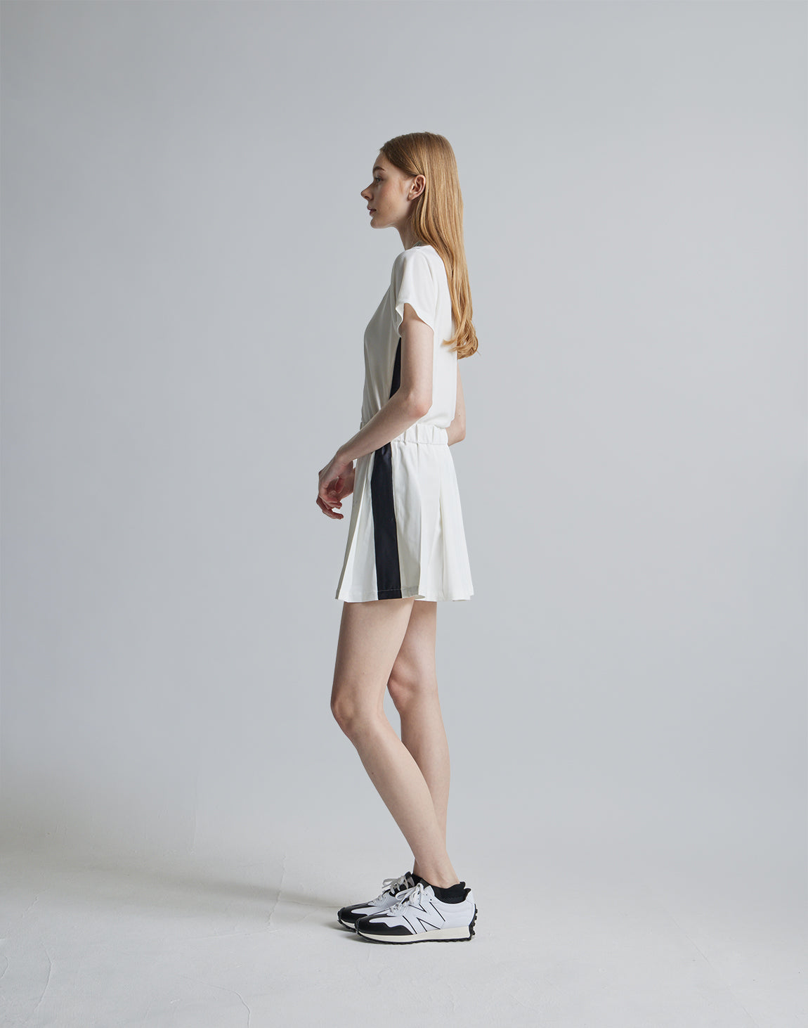 CRONOS BLACK SKIRT【WHITE】