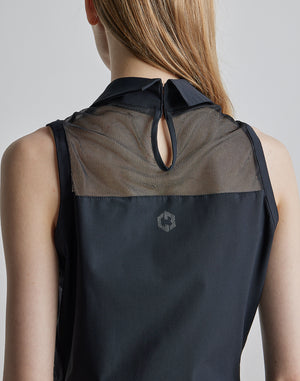 CRONOS BLACK SIDE LINE MESH DRESS [M.GREEN]