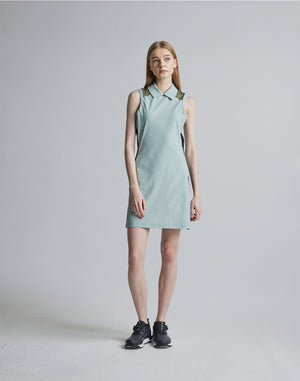 CRONOS BLACK SIDE LINE MESH DRESS [M.GREEN]