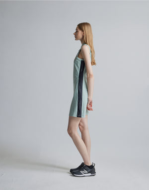 CRONOS BLACK SIDE LINE MESH DRESS [M.GREEN]