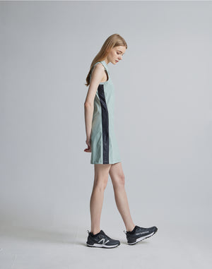 CRONOS BLACK SIDE LINE MESH DRESS [M.GREEN]