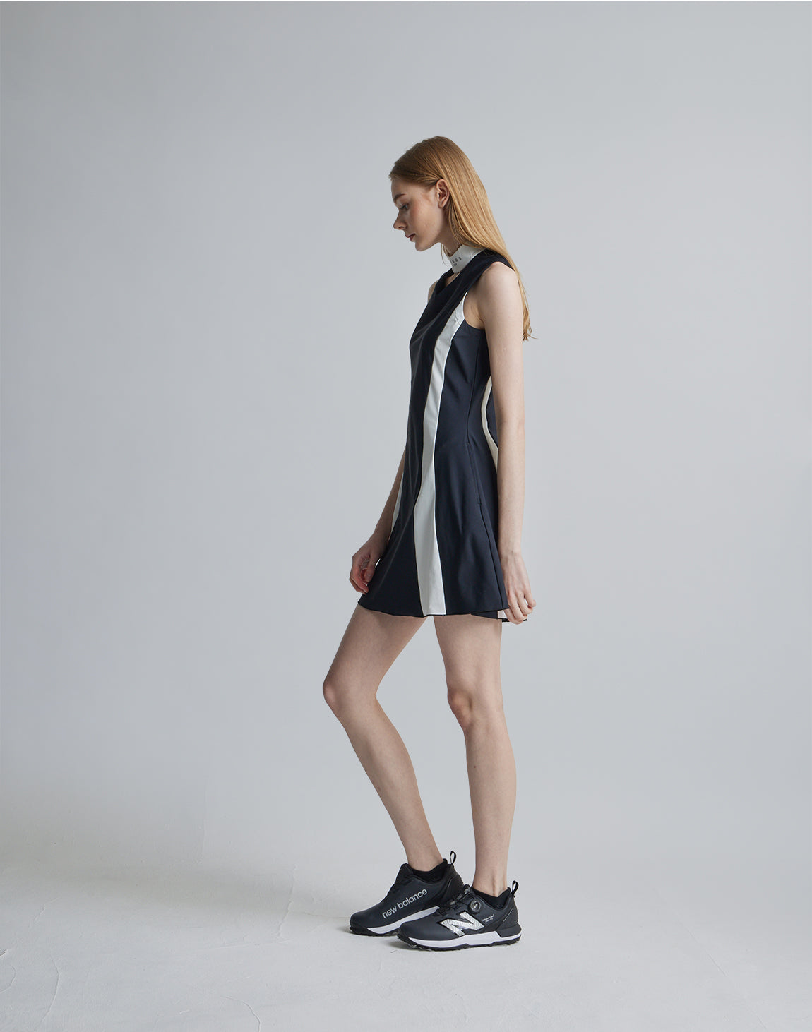 CRONOS BLACK LINE DRESS【BLACK】