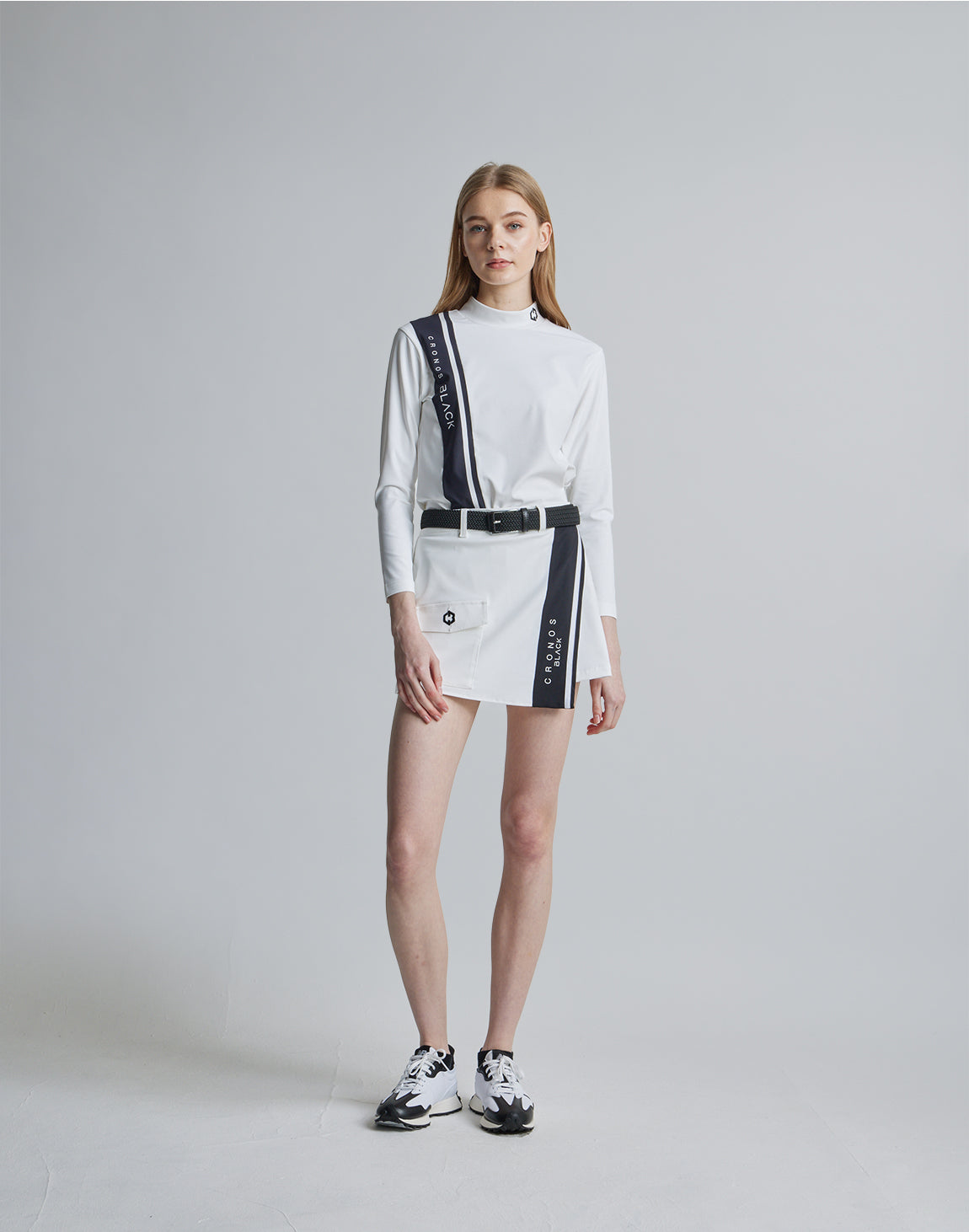 CRONOS BLACK 2LINE LONGSLEEVE [WHITE]