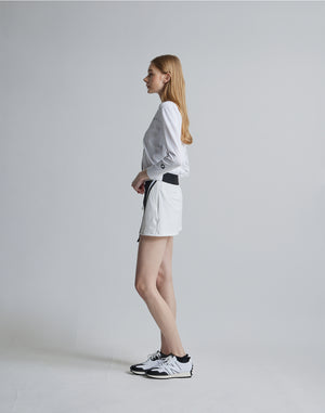 CRONOS BLACK SHORTS KNIT [WHITE]