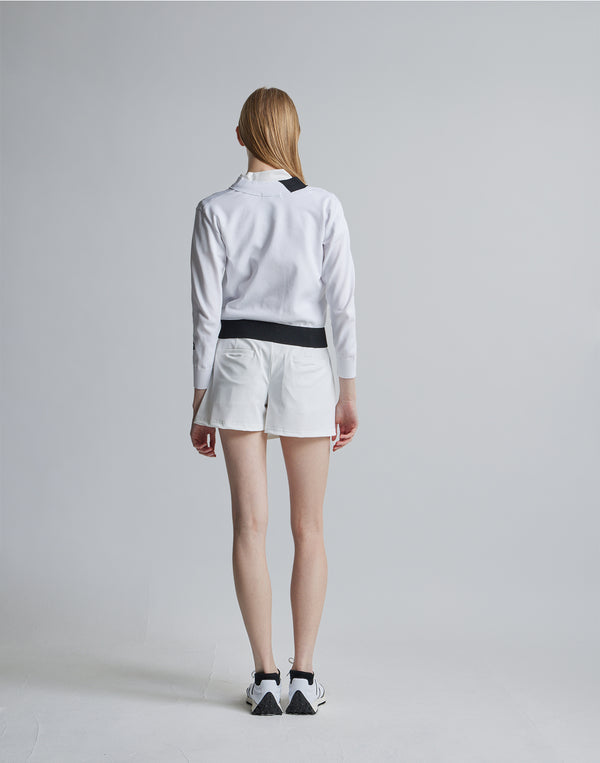 CRONOS BLACK SHORTS KNIT [WHITE]