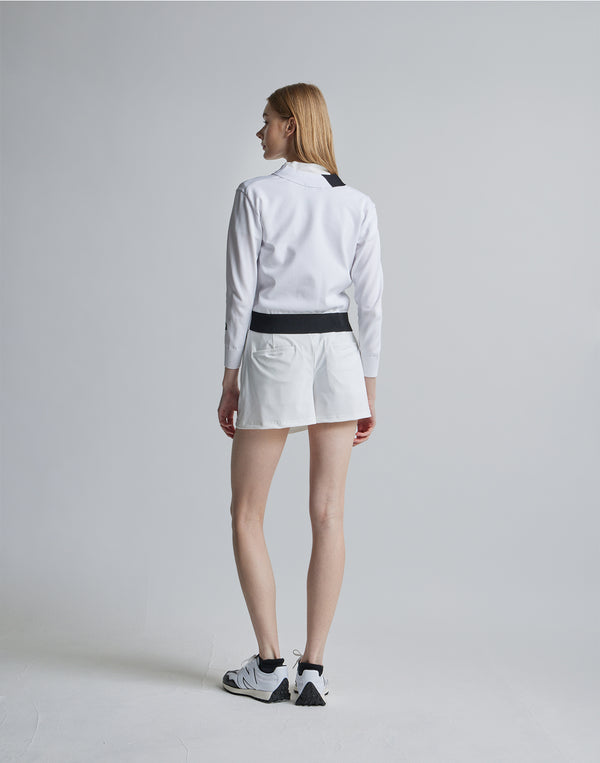 CRONOS BLACK SHORTS KNIT [WHITE]