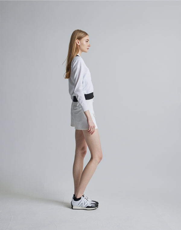 CRONOS BLACK SHORTS KNIT [WHITE]