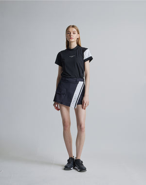 CRONOS BLACK CULOTTE SKIRT [BLACK]
