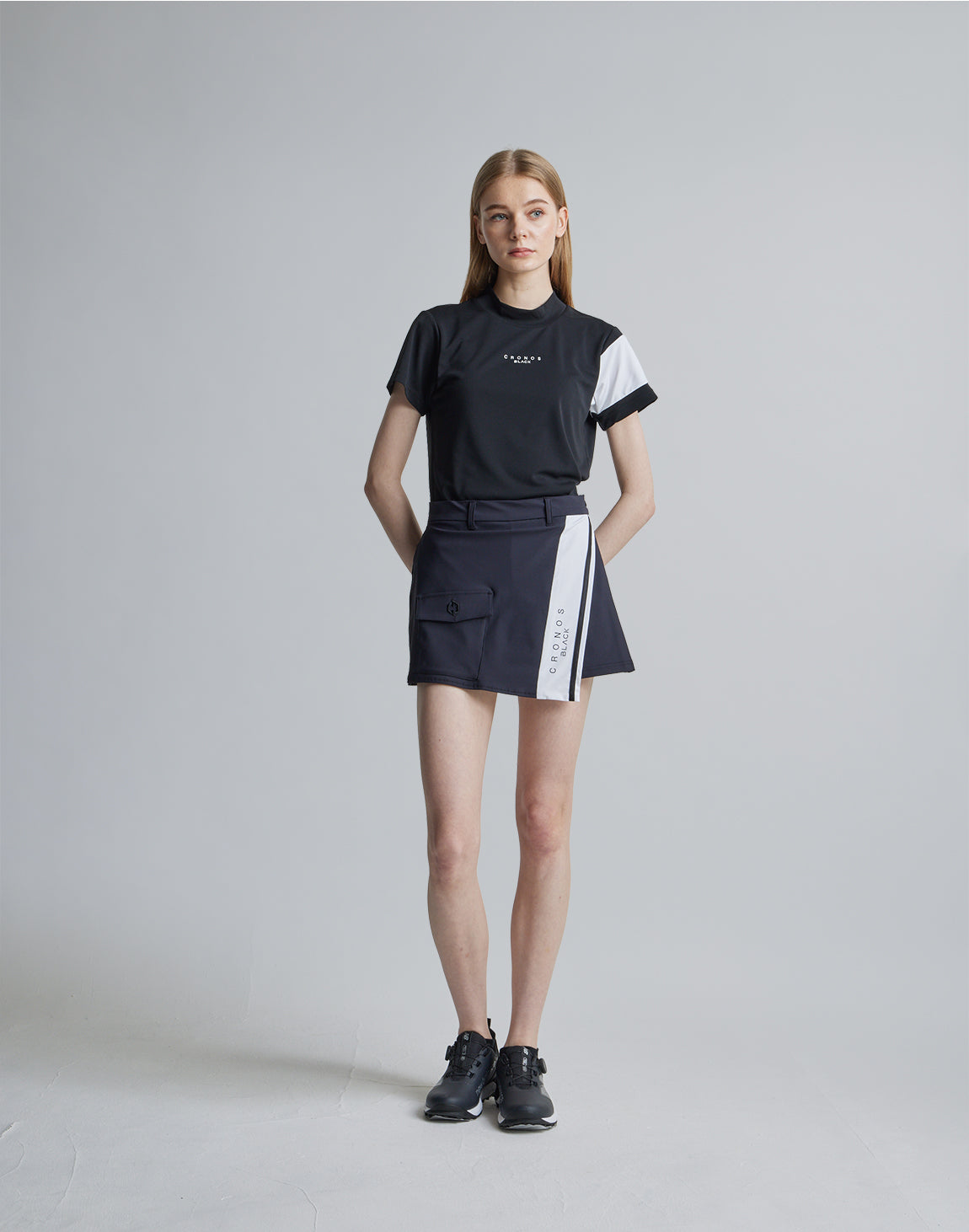 CRONOS BLACK CULOTTE SKIRT【BLACK】