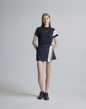 CRONOS BLACK CULOTTE SKIRT [BLACK]