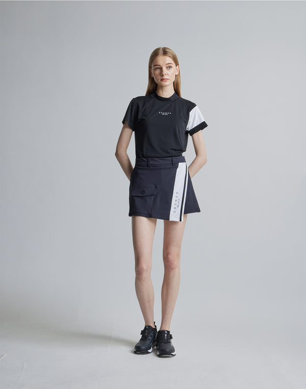 CRONOS BLACK CULOTTE SKIRT [BLACK]