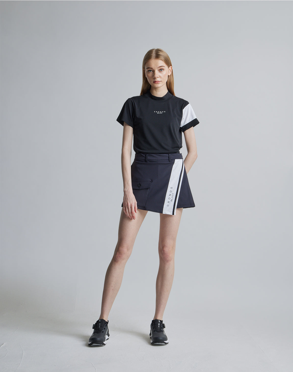 CRONOS BLACK CULOTTE SKIRT【BLACK】