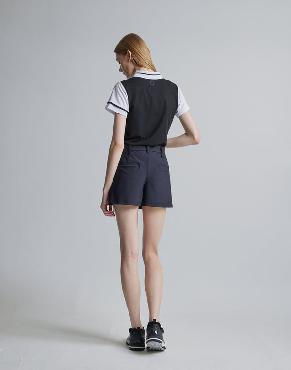 CRONOS BLACK POLO SHIRTS [BLACK]