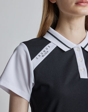 CRONOS BLACK POLO SHIRTS [WHITE]