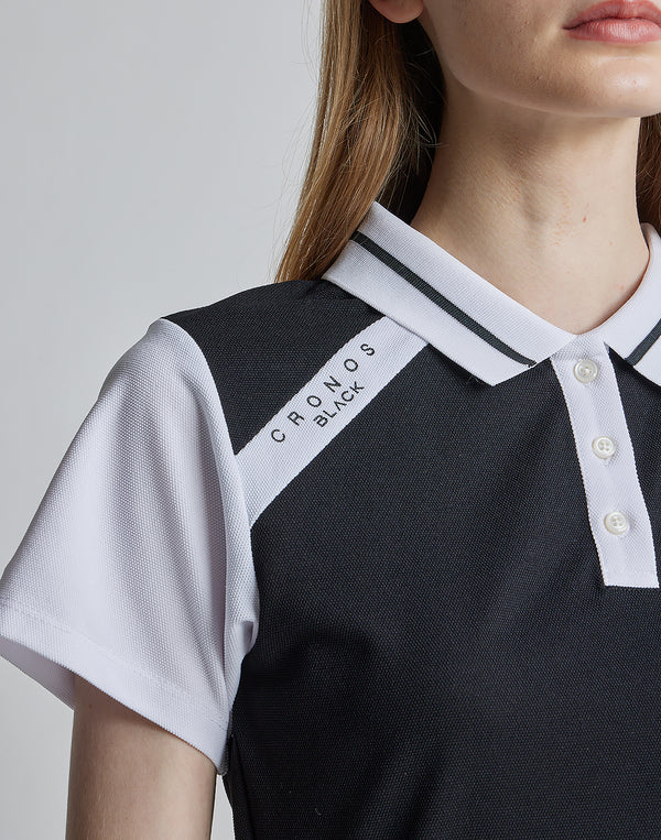 CRONOS BLACK POLO SHIRTS [WHITE]