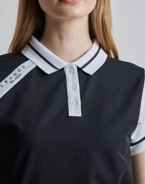CRONOS BLACK POLO SHIRTS [BLACK]