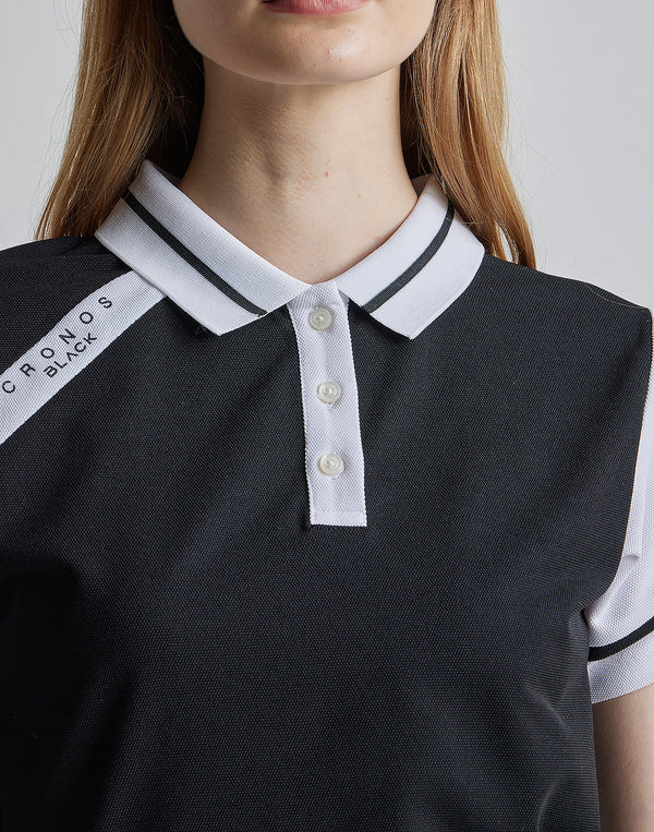 CRONOS BLACK POLO SHIRTS [BLACK]