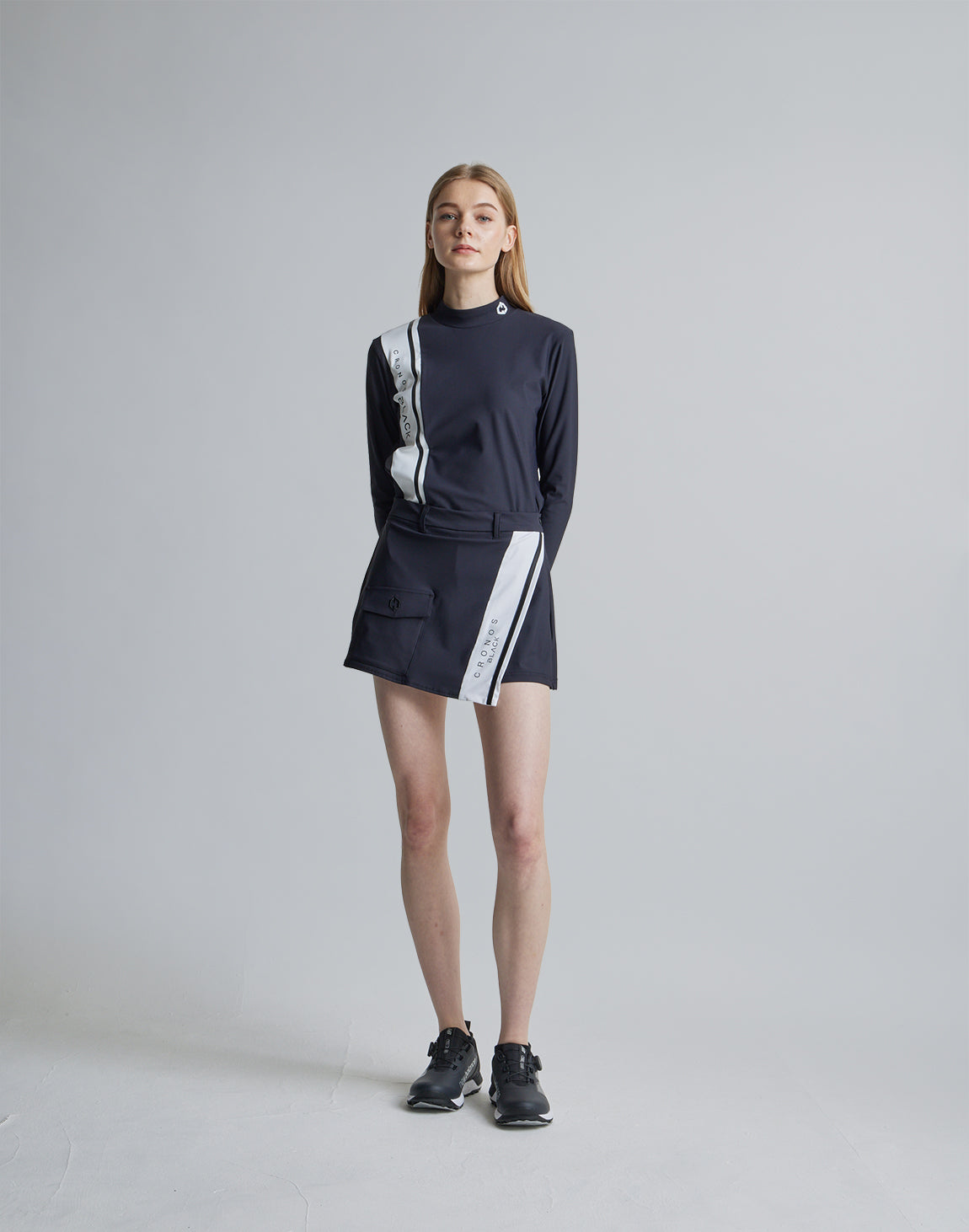 CRONOS LINE LONGSLEEVE - BLACK / XL - CRONOS BLACK MOCK NECK LONG