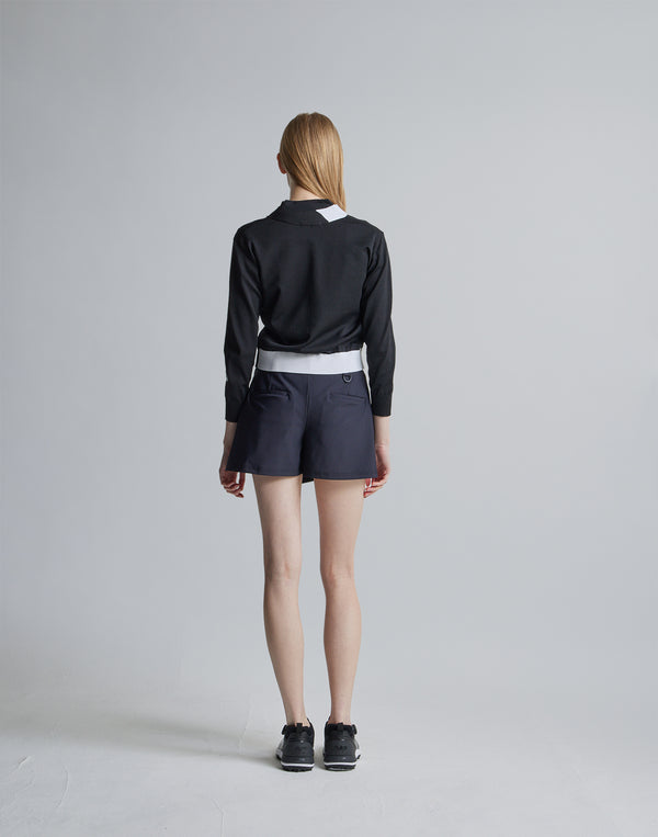 CRONOS BLACK SHORTS KNIT [BLACK]