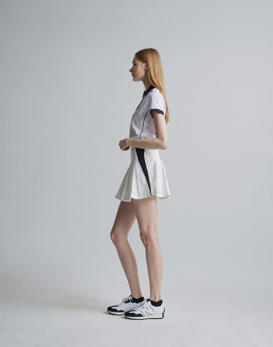 CRONOS BLACK LINE POLO【WHITE】
