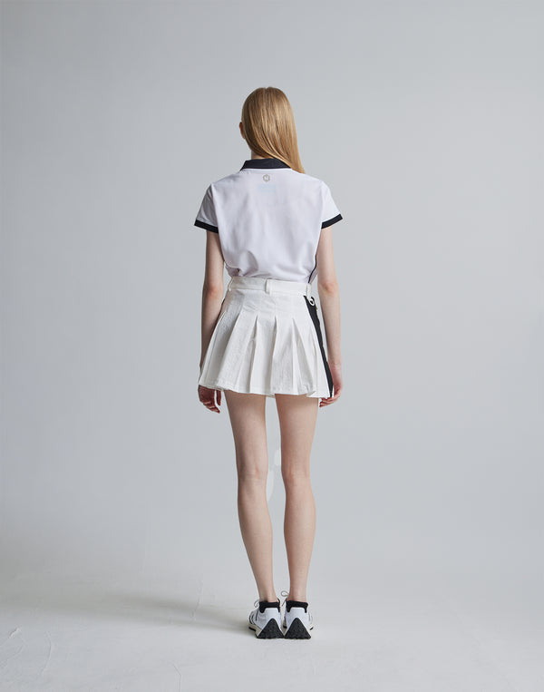 CRONOS 黑線 POLO 衫 [白色]