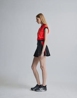 CRONOS BLACK SLEEVELESS POLO [ORANGE]