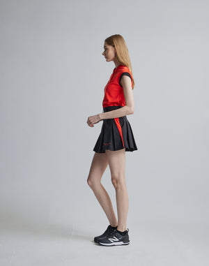 CRONOS BLACK SLEEVELESS POLO [ORANGE]