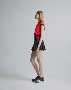 CRONOS BLACK SLEEVELESS POLO [ORANGE]