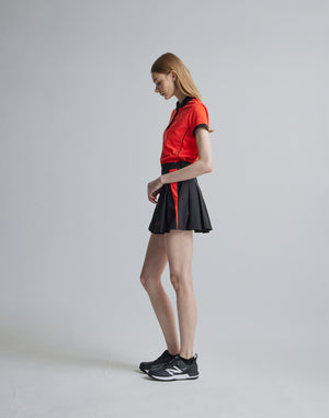 CRONOS BLACK SIDE LINE SKIRT [BLACK×ORANGE]