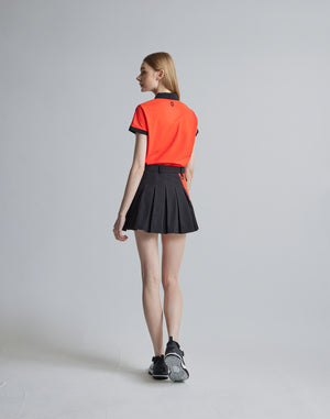 CRONOS BLACK SIDE LINE SKIRT [BLACK×ORANGE]