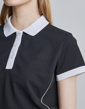 克羅諾斯黑線POLO 衫 [橘色]